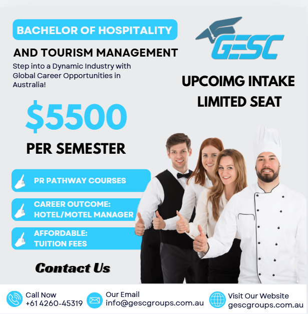 Bachelor of Hospitality and Tourism Management in Australia | Affordable Degree & Scholarships